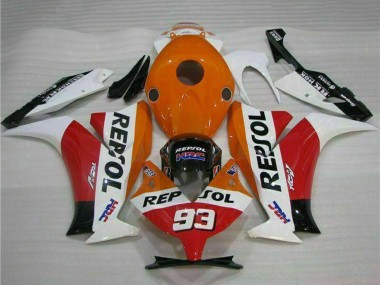 Carenagem Moto Honda CBR1000RR 2012-2016 - Branco Laranja Vermelho Preto Brilhante HRC Repsol 93