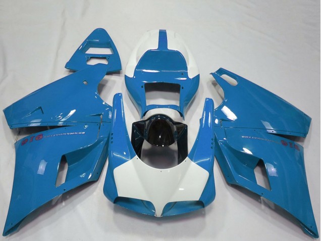 Carenagens Moto Ducati 916 1993-2005 - Azul Claro Preto Brilhante