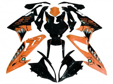 Carenagens Moto BMW S1000RR 2015-2016 - Laranja Preto Brilhante Tubarão