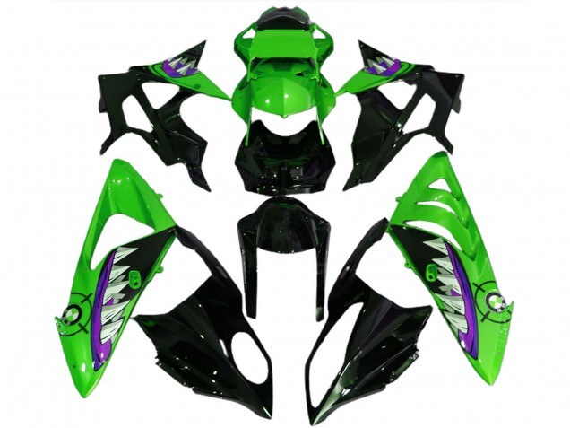 Carenagens Moto BMW S1000RR 2017-2018 - Verde Roxo Preto Brilhante Tubarão