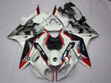 Kits Carenagem Moto BMW S1000RR 2009-2014 - Branco Vermelho Preto Brilhante