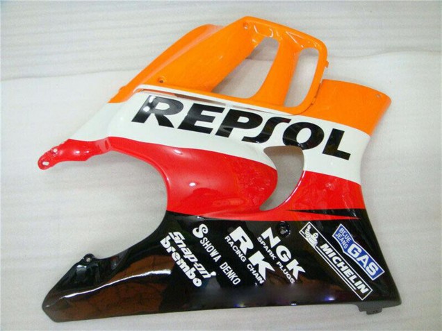Carenagem Moto Honda CBR600 F3 1995-1996 - Laranja Branco Vermelho Preto Brilhante Repsol