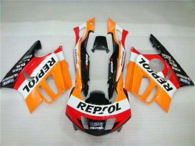 Carenagem Moto Honda CBR600 F3 1995-1996 - Laranja Branco Vermelho Preto Brilhante Repsol