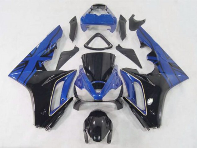 Carenagens Moto Triumph Daytona 675 2006-2008 - Azul Preto Brilhante