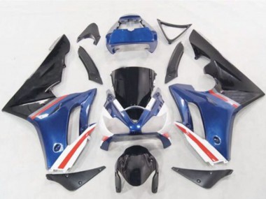 Carenagens Moto Triumph Daytona 675 2006-2008 - Azul Branco Vermelho Preto Brilhante