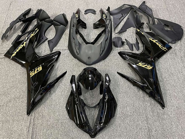 Carenagens Moto Triumph Daytona 675 2013-2016 - Preto Brilhante Ouro Decalques