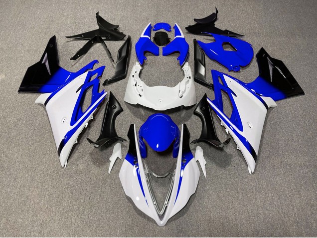 Carenagens Moto Triumph Daytona 675 2013-2016 - Branco Azul Preto Brilhante