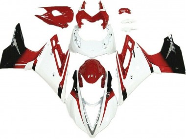 Carenagens Moto Triumph Daytona 675 2013-2016 - Branco Vermelho Preto Brilhante