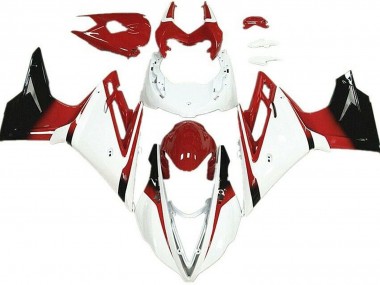Carenagens Moto Triumph Daytona 675 2013-2016 - Branco Vermelho Preto Brilhante