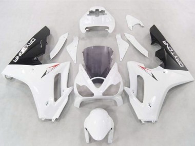 Carenagens Moto Triumph Daytona 675 2006-2008 - Branco Preto Brilhante
