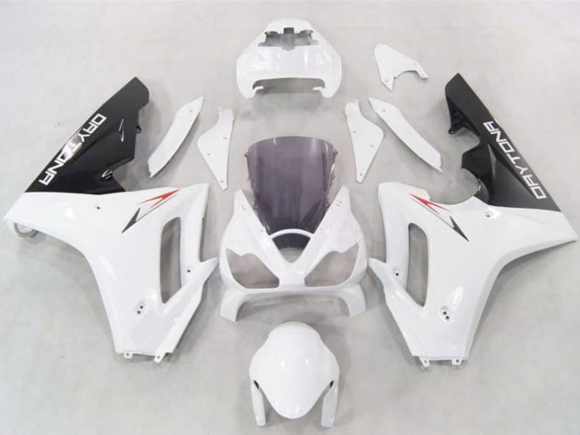 Carenagens Moto Triumph Daytona 675 2006-2008 - Branco Preto Brilhante