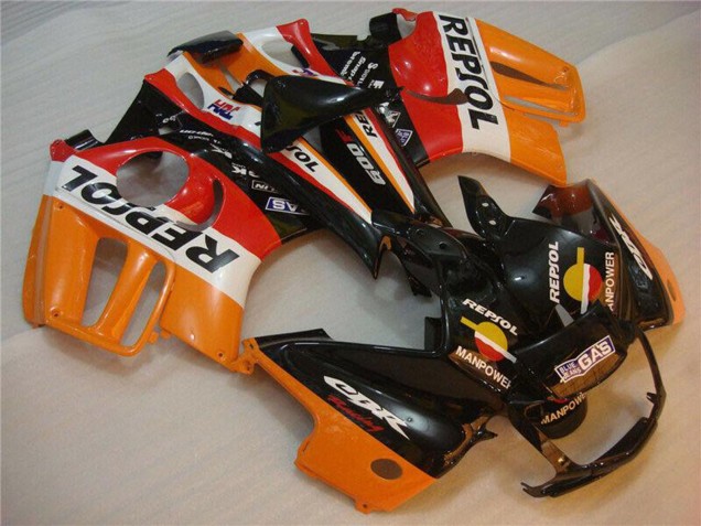 Carenagens Moto Honda CBR600 F3 1995-1996 - Laranja Branco Vermelho Preto Brilhante Repsol