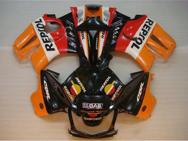 Carenagens Moto Honda CBR600 F3 1995-1996 - Laranja Branco Vermelho Preto Brilhante Repsol