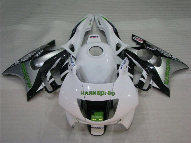 Carenagens Moto Honda CBR600 F3 1995-1996 - Branco Prata Verde Hannspree