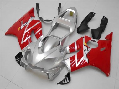 Kits Carenagens Moto Honda CBR600 F4i 2001-2003 - Prata Vermelho