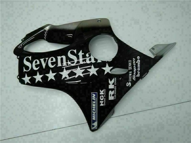 Carenagens Moto Honda CBR600 F4i 2001-2003 - Preto Brilhante Prata SevenStars