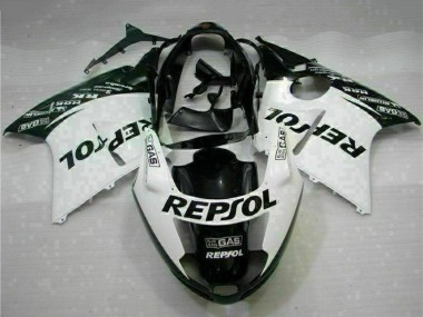 Carenagens Moto Honda CBR1100XX Blackbird 1996-2007 - Branco Preto Brilhante Repsol