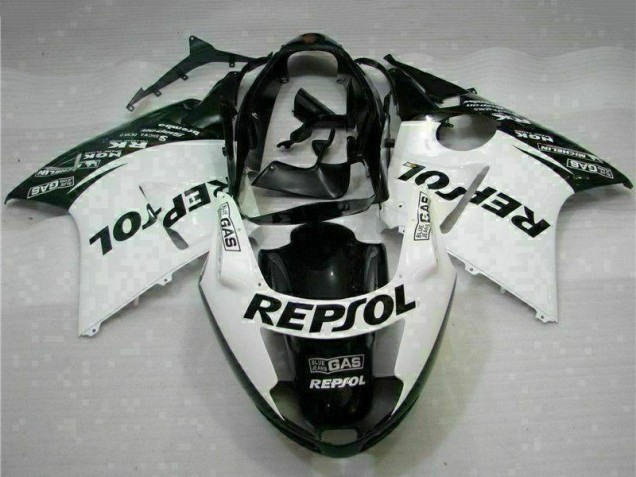 Carenagens Moto Honda CBR1100XX Blackbird 1996-2007 - Branco Preto Brilhante Repsol