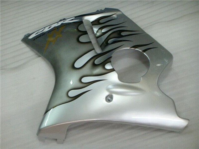 Carenagem Moto Honda CBR1100XX Blackbird 1996-2007 - Prata Preto Chama