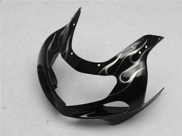 Carenagens Moto Suzuki GSXR 600/750 2001-2003 - Preto Brilhante Prata Chama