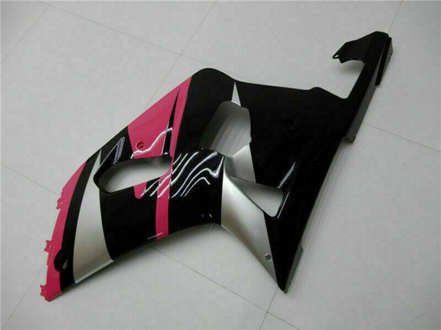 Carenagens Moto Suzuki GSXR 600/750 2001-2003 - Rosa Prata Preto Brilhante