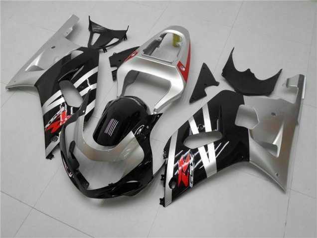 Carenagens Moto Suzuki GSXR 600/750 2001-2003 - Prata Preto Brilhante Vermelho