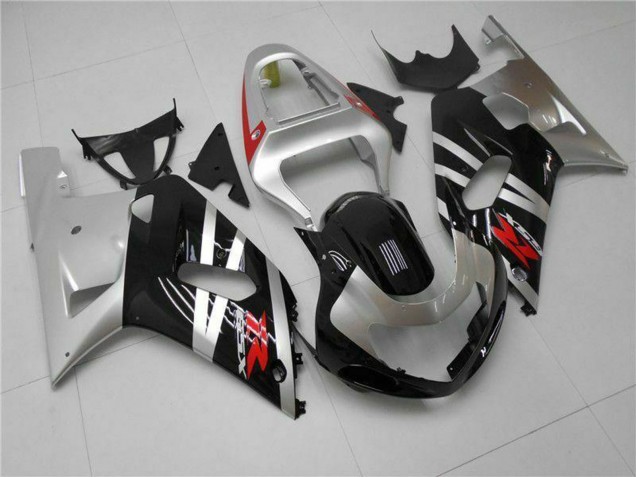 Carenagens Moto Suzuki GSXR 600/750 2001-2003 - Prata Preto Brilhante Vermelho