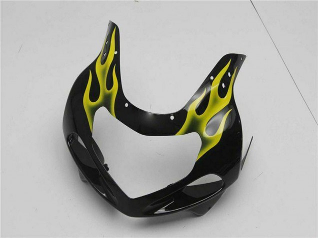 Carenagens Moto Suzuki GSXR 600/750 2001-2003 - Preto Brilhante Amarelo Chama