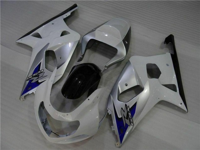 Carenagens Moto Suzuki GSXR 600/750 2001-2003 - Branco Prata Azul Preto