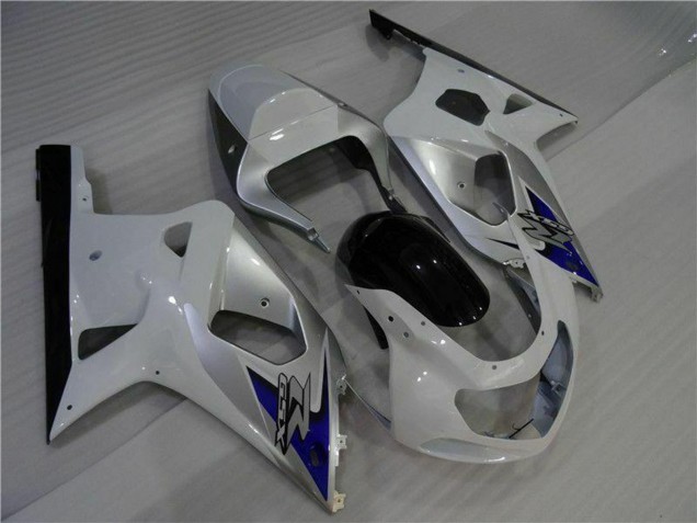 Carenagens Moto Suzuki GSXR 600/750 2001-2003 - Branco Prata Azul Preto
