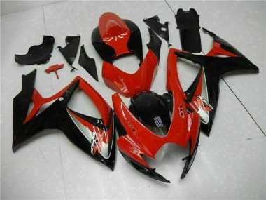 Carenagens Moto Suzuki GSXR 600/750 2006-2007 - Vermelho Preto Brilhante