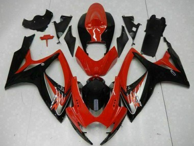 Carenagens Moto Suzuki GSXR 600/750 2006-2007 - Vermelho Preto Brilhante