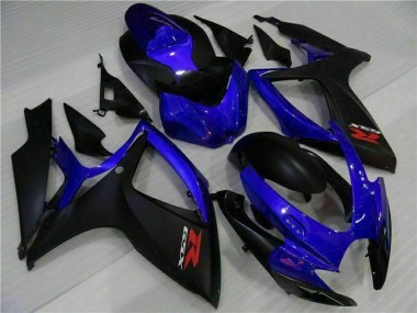 Carenagens Moto Suzuki GSXR 600/750 2006-2007 - Azul Preto Fosco Vermelho