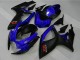Carenagens Moto Suzuki GSXR 600/750 2006-2007 - Azul Preto Fosco Vermelho
