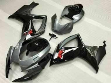 Carenagens Moto Suzuki GSXR 600/750 2006-2007 - Prata Cinzento Preto Brilhante Vermelho