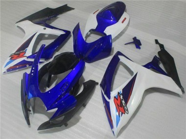 Carenagens Moto Suzuki GSXR 600/750 2006-2007 - Branco Azul Preto Vermelho