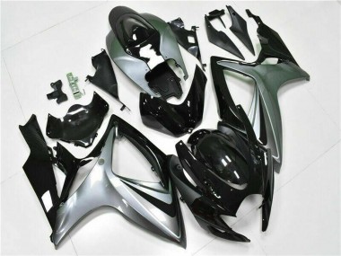 Carenagens Moto Suzuki GSXR 600/750 2006-2007 - Prata Preto Brilhante