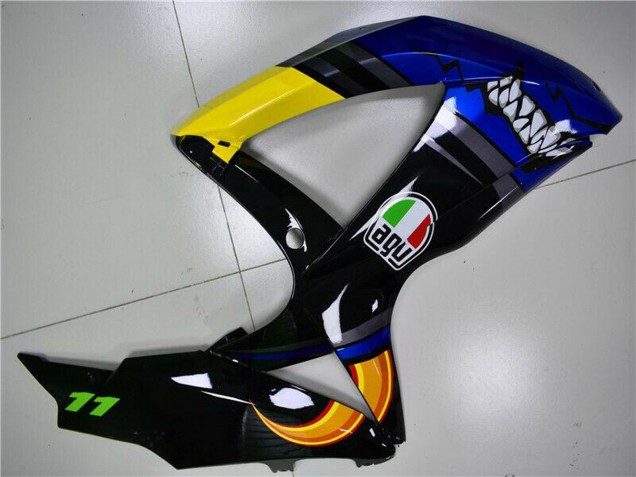 Carenagens Moto Suzuki GSXR 600/750 2008-2010 - Azul Amarelo Tubarão
