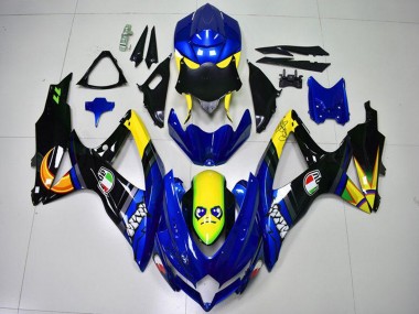 Carenagens Moto Suzuki GSXR 600/750 2008-2010 - Azul Amarelo Tubarão