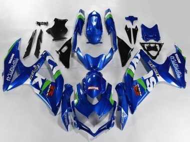 Carenagens Moto Suzuki GSXR 600/750 2008-2010 - Azul Branco Verde Preto
