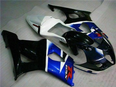 Kit Carenagens Moto Suzuki GSXR 1000 2003-2004 - Branco Azul Preto Brilhante Vermelho