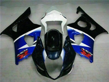 Kit Carenagens Moto Suzuki GSXR 1000 2003-2004 - Branco Azul Preto Brilhante Vermelho