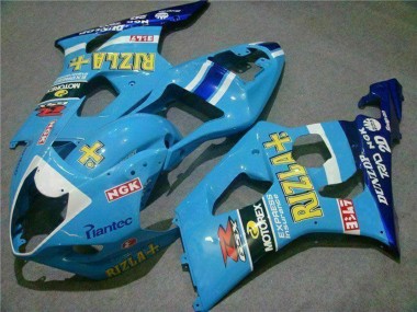 Carenagens Moto Suzuki GSXR 1000 2003-2004 - Azul Branco Amarelo Rizla