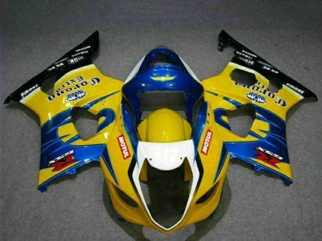 Carenagens Moto Suzuki GSXR 1000 2003-2004 - Amarelo Azul Branco Vermelho Corona Motul