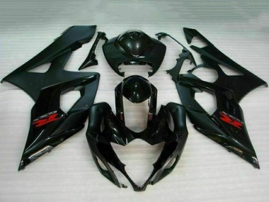 Carenagem Moto Suzuki GSXR 1000 2005-2006 - Preto Brilhante Preto Fosco Vermelho