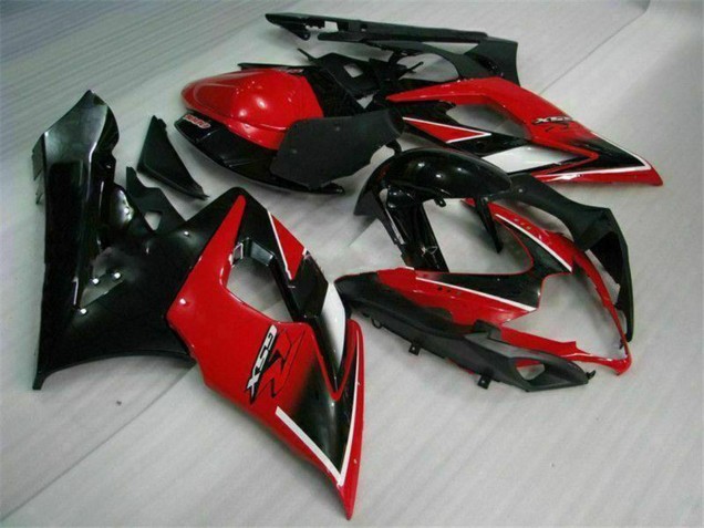 Carenagens Moto Suzuki GSXR 1000 2005-2006 - Vermelho Preto Brilhante Preto Fosco