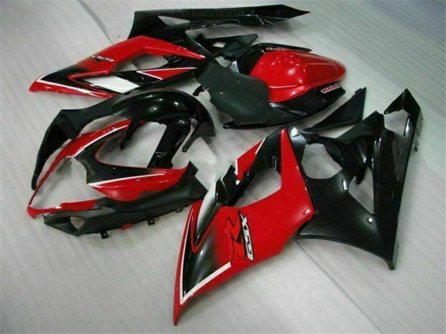 Carenagens Moto Suzuki GSXR 1000 2005-2006 - Vermelho Preto Brilhante Preto Fosco