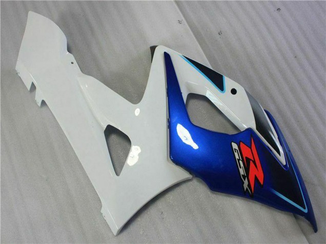 Kits Carenagem Moto Suzuki GSXR 1000 2005-2006 - Branco Azul Preto Brilhante
