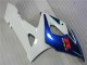 Kits Carenagem Moto Suzuki GSXR 1000 2005-2006 - Branco Azul Preto Brilhante