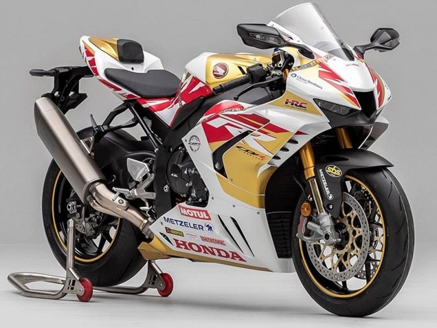 Carenagem Moto Honda CBR1000RR-R 2020-2023 - Branco Vermelho Ouro Motul